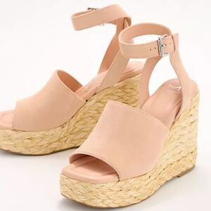 Marc Fisher Blush Wedge Sandals